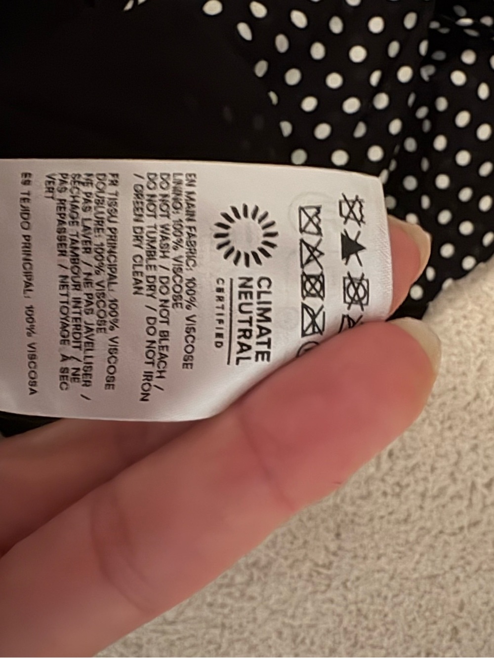 Reformation Annelise Mini dress in mini dot - Picture 7 of 7